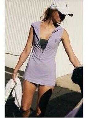 Free People Hot Shot Hooded Skortsie Dress